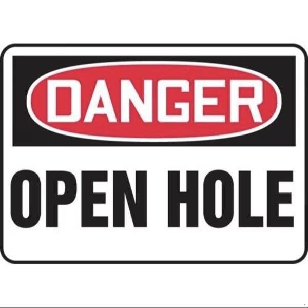 Accuform OSHA DANGER SAFETY SIGN OPEN HOLE FRMSTF102VS FRMSTF102VS - main